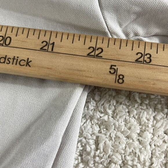 Elan Top Womens size Medium pull string V Neck Gray Stone pullover New - Picture 10 of 13